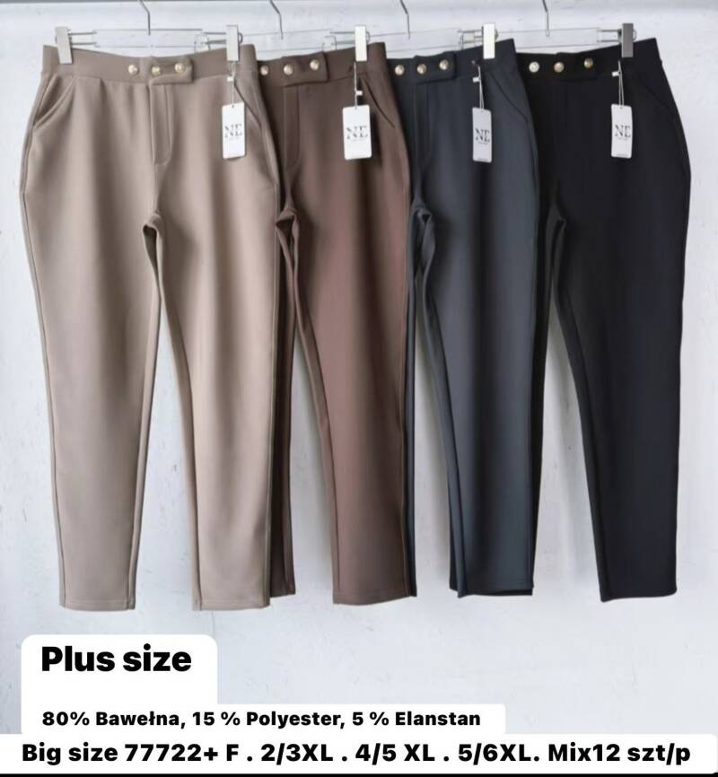 Spodnie duże rozmiary damskie Roz 2XL-6XL, Mix Kolor Paczka 12 szt